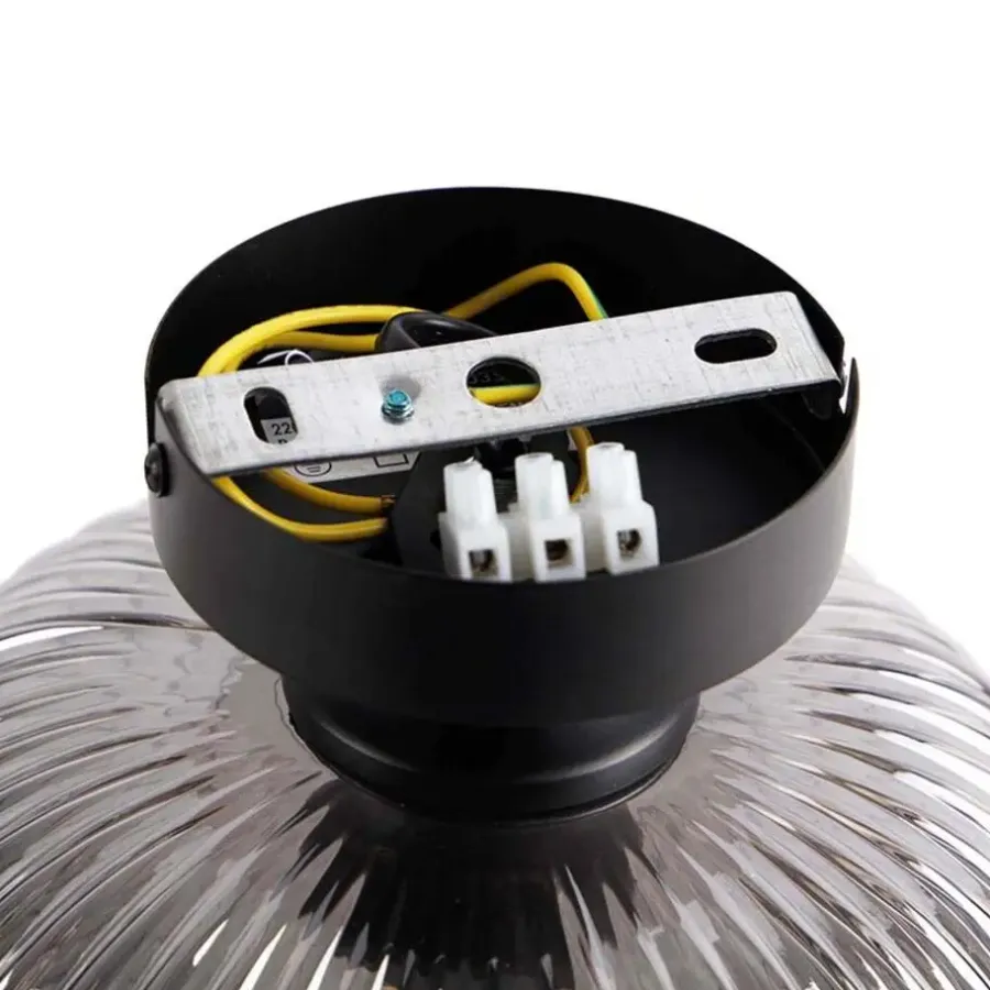 QAZQA plafondlampen karel zwart e27