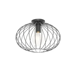Plafondlampen-QAZQA plafondlampen margarita zwart e27