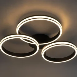 Plafondlampen-QAZQA plafondlampen navara zwart geïntegreerde led