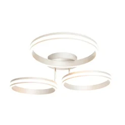 Plafondlampen-QAZQA plafondlampen navara zilverkleurig geïntegreerde led