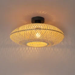 Plafondlampen-QAZQA plafondlampen ostrava crème e27
