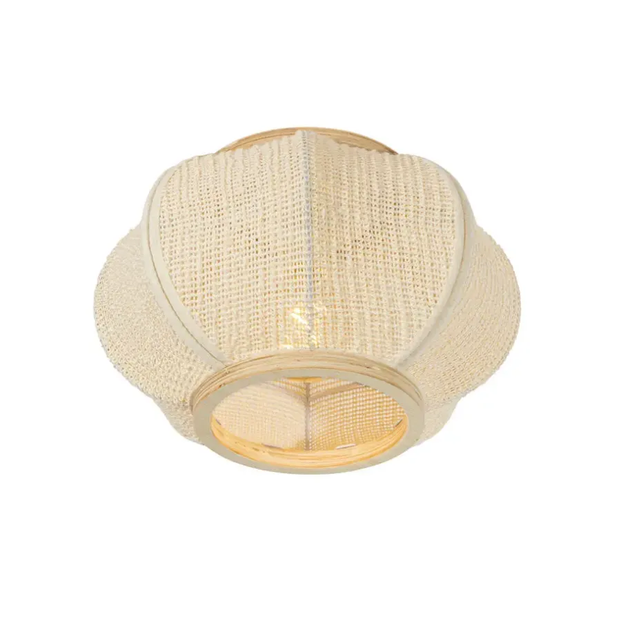 Plafondlampen-QAZQA plafondlampen rob crème e27