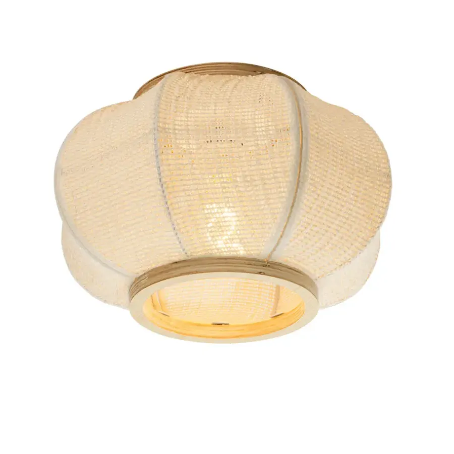 Plafondlampen-QAZQA plafondlampen rob crème e27