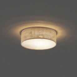 Plafondlampen-QAZQA plafondlampen trammy crème e27