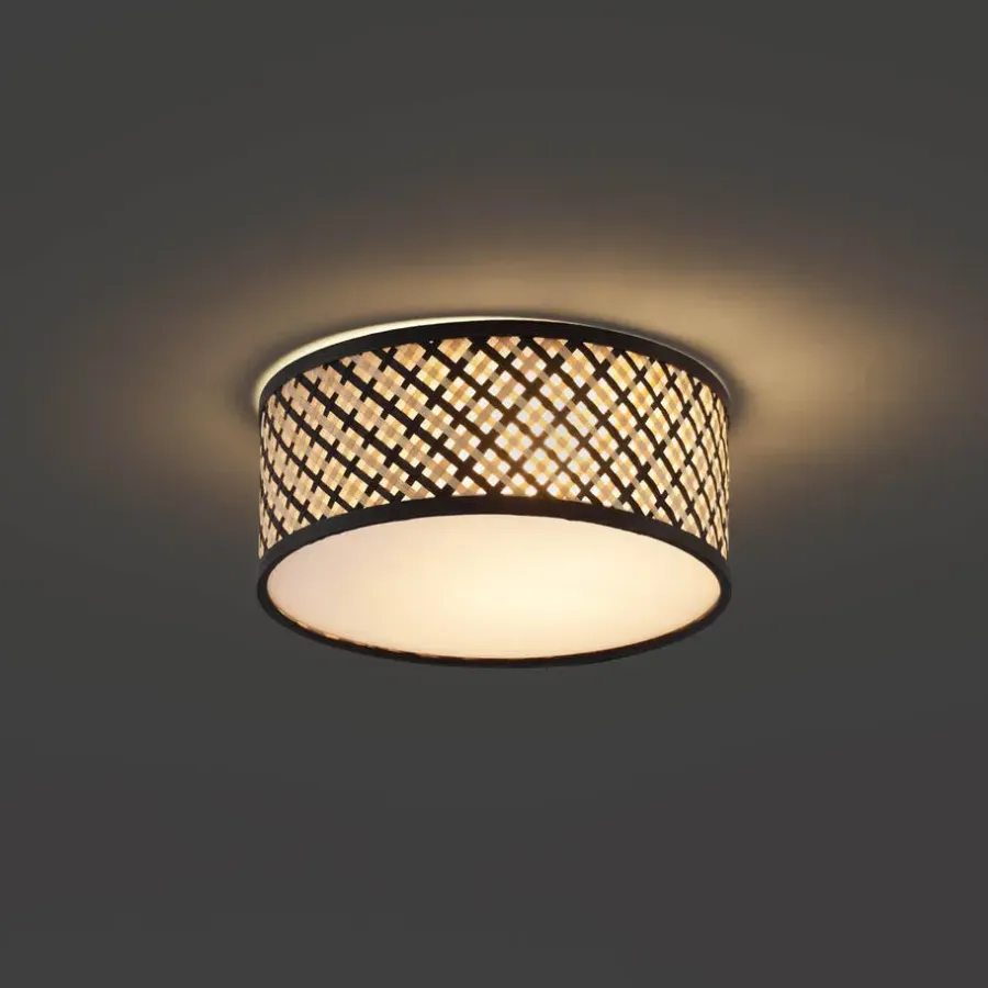 Plafondlampen-QAZQA plafondlampen tremmo crème e27