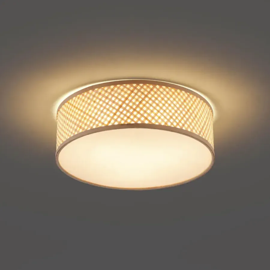 Plafondlampen-QAZQA plafondlampen tremmo crème e27