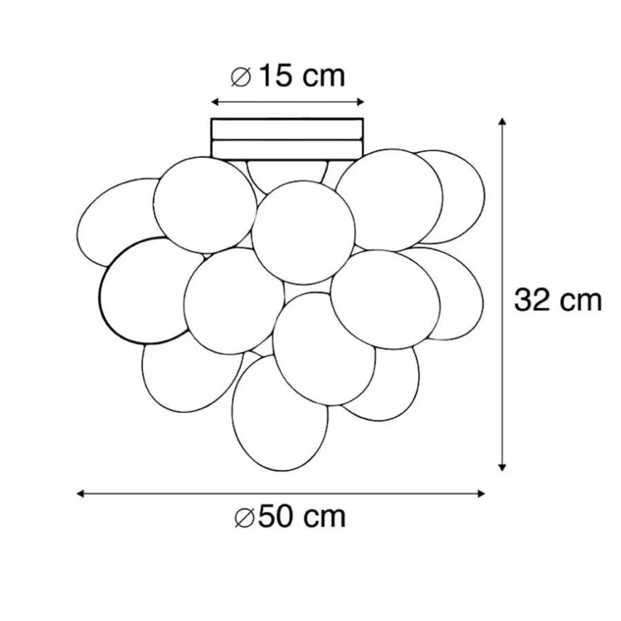 Plafondlampen-QAZQA plafondlampen uvas zwart g9