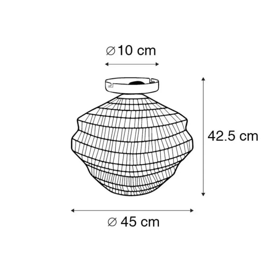QAZQA plafondlampen vadi goudkleurig e27