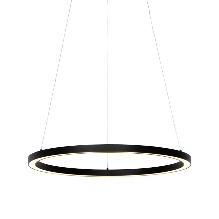 QAZQA Professional hanglampen girello zwart geïntegreerde led