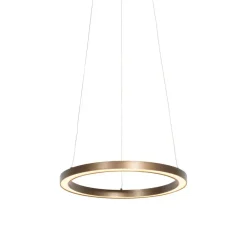 QAZQA Professional hanglampen girello bruin geïntegreerde led