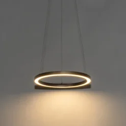 QAZQA Professional hanglampen girello bruin geïntegreerde led