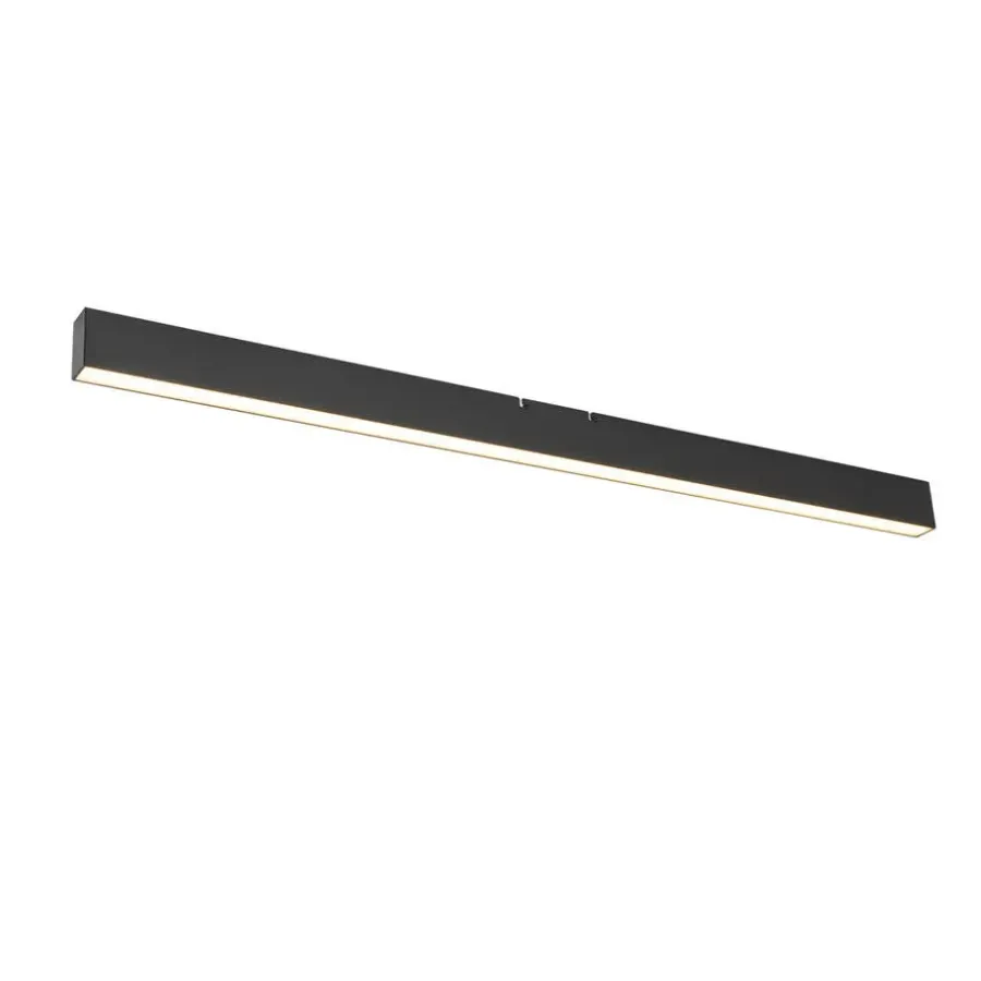 QAZQA Professional plafondlampen keane zwart geïntegreerde led