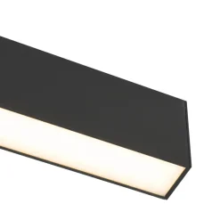 QAZQA Professional plafondlampen keane zwart geïntegreerde led
