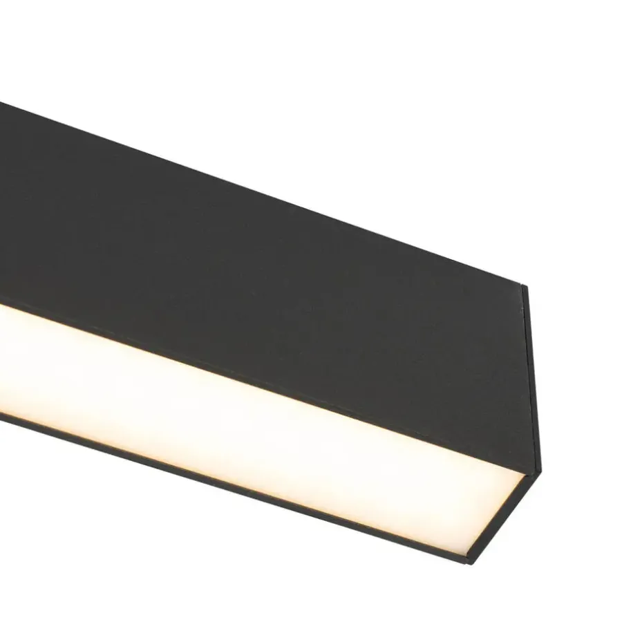QAZQA Professional plafondlampen keane zwart geïntegreerde led