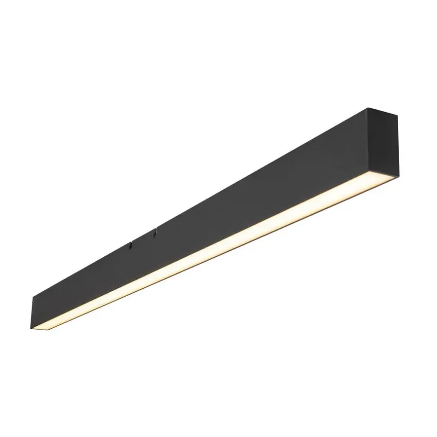 QAZQA Professional plafondlampen keane zwart geïntegreerde led
