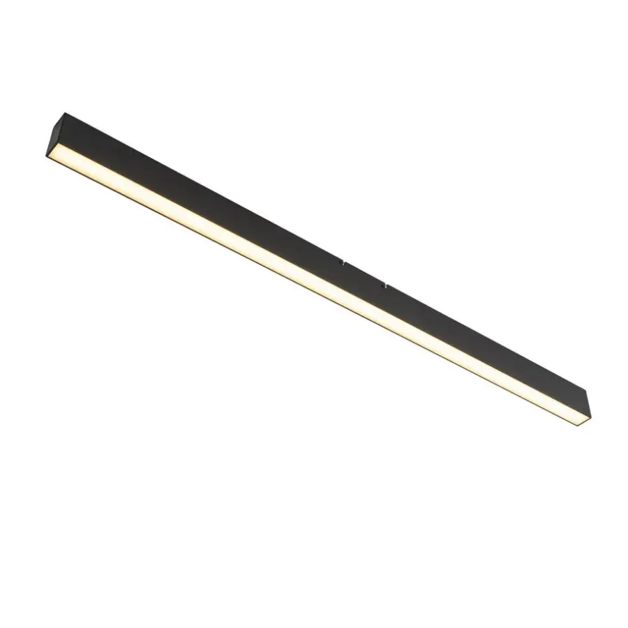 QAZQA Professional plafondlampen keane zwart geïntegreerde led