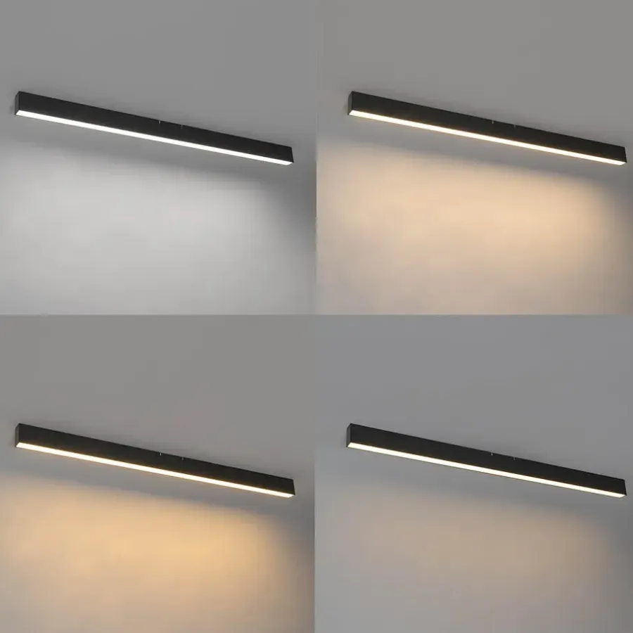 QAZQA Professional plafondlampen keane zwart geïntegreerde led