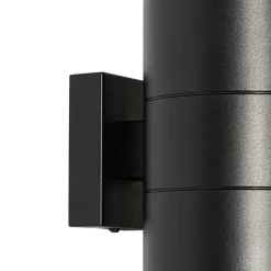 Wandlampen-QAZQA Professional wandlampen buiten duo zwart gu10