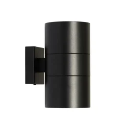Wandlampen-QAZQA Professional wandlampen buiten duo zwart gu10