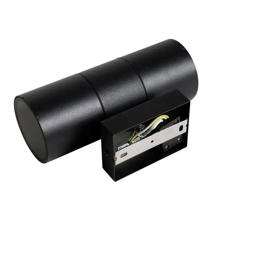 QAZQA Professional wandlampen buiten duo zwart gu10
