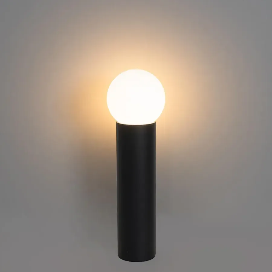 QAZQA staande buitenlampen huma zwart e27