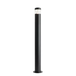 Staande Lampen-QAZQA staande buitenlampen roxy zwart geïntegreerde led