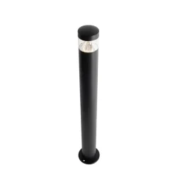 Staande Lampen-QAZQA staande buitenlampen roxy zwart geïntegreerde led