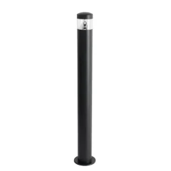 Staande Lampen-QAZQA staande buitenlampen roxy zwart geïntegreerde led