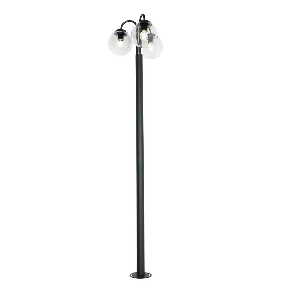 QAZQA staande buitenlampen sfera zwart e27