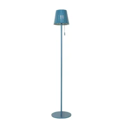 Staande Lampen-QAZQA staande buitenlampen ferre blauw geïntegreerde led