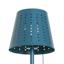 Staande Lampen-QAZQA staande buitenlampen ferre blauw geïntegreerde led