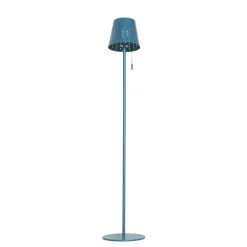 Staande Lampen-QAZQA staande buitenlampen ferre blauw geïntegreerde led