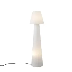 Staande Lampen-QAZQA staande buitenlampen katrijn wit e27