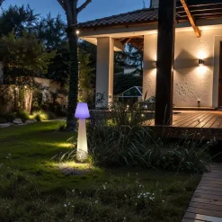 Staande Lampen-QAZQA staande buitenlampen katrijn wit e27