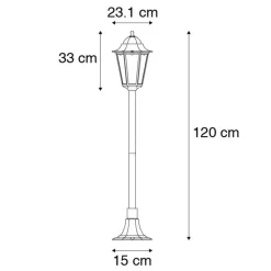 Buitenverlichting|Staande Lampen-QAZQA staande buitenlampen new orleans zwart e27
