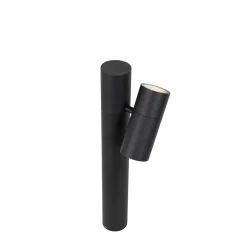 Staande Lampen-QAZQA staande buitenlampen duo zwart gu10