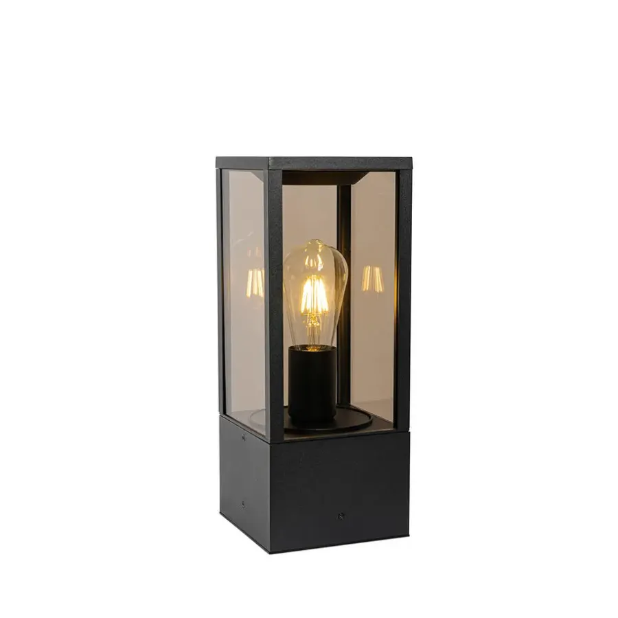 Staande Lampen-QAZQA staande buitenlampen charlois zwart e27