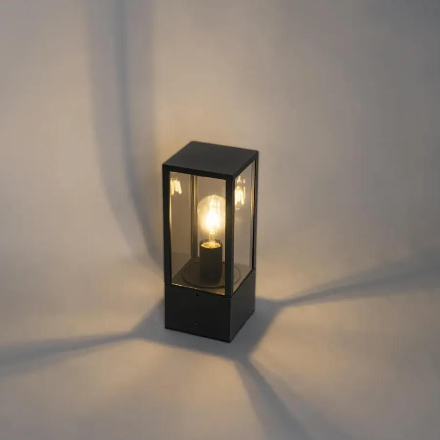 Staande Lampen-QAZQA staande buitenlampen charlois zwart e27