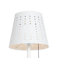 Staande Lampen-QAZQA staande buitenlampen ferre wit geïntegreerde led
