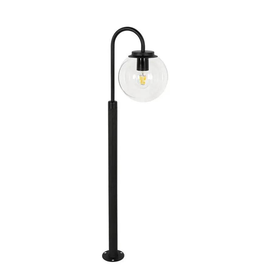 Buitenverlichting|Staande Lampen-QAZQA staande buitenlampen sfera zwart e27