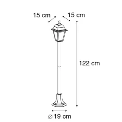 Staande Lampen-QAZQA staande buitenlampen capital zwart e27