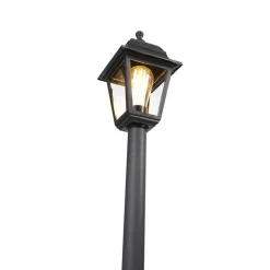Staande Lampen-QAZQA staande buitenlampen capital zwart e27