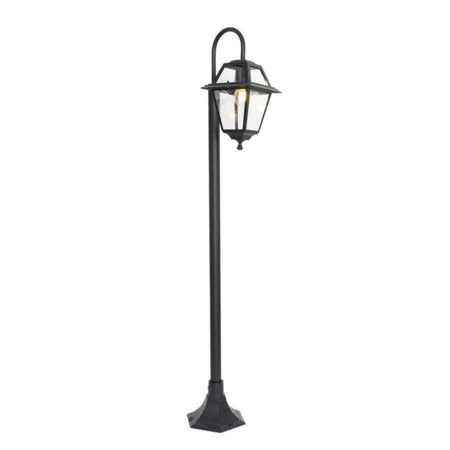 Staande Lampen-QAZQA staande buitenlampen berta zwart e27
