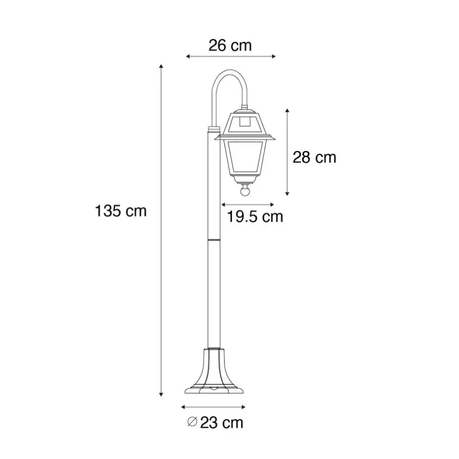 Staande Lampen-QAZQA staande buitenlampen berta zwart e27