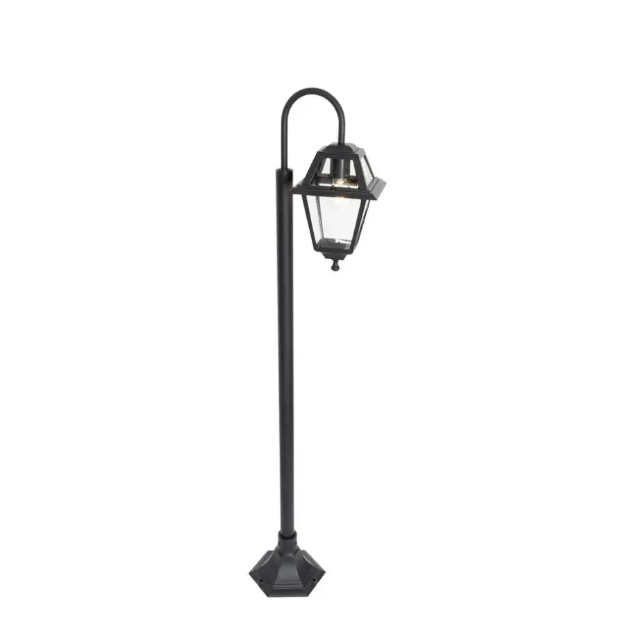 Staande Lampen-QAZQA staande buitenlampen berta zwart e27