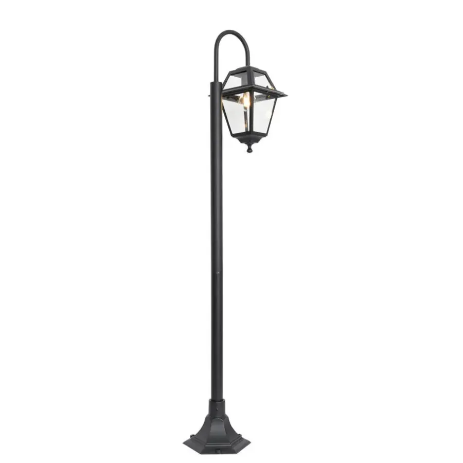 Staande Lampen-QAZQA staande buitenlampen berta zwart e27