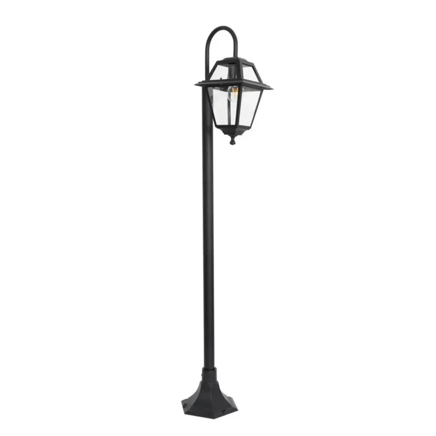Staande Lampen-QAZQA staande buitenlampen berta zwart e27