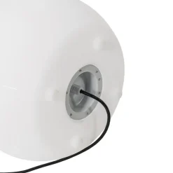 Staande Lampen-QAZQA staande buitenlampen flowerpot wit e27