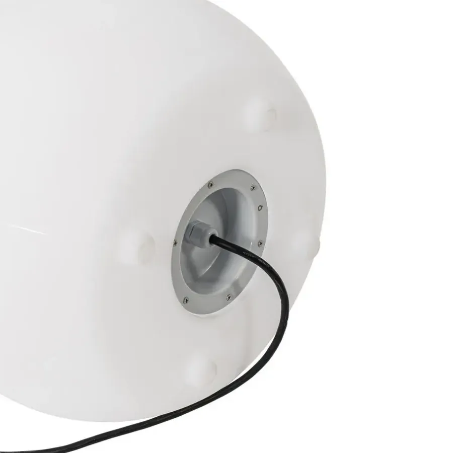 Staande Lampen-QAZQA staande buitenlampen flowerpot wit e27