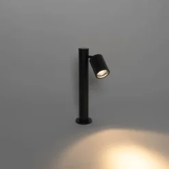 Staande Lampen-QAZQA staande buitenlampen solo zwart gu10